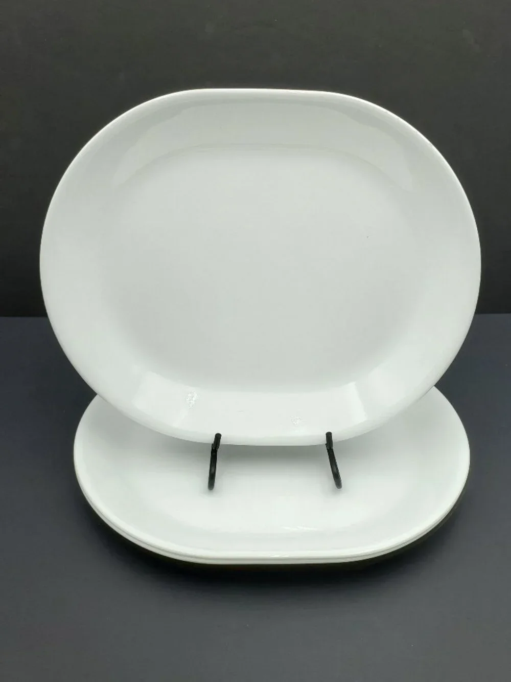 Corelle Winter Frost White Platter Bundle Corning White Oval  Serving Plates
